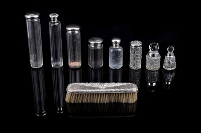 Lot 538 - Victorian and Edwardian silver-mounted cut glass vanity jars