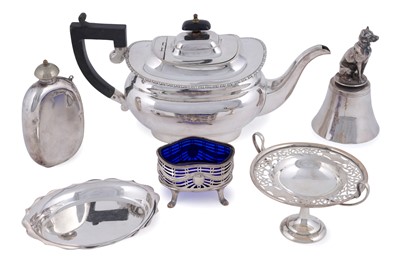 Lot 330 - A small silver taza; and a collection of silver plate