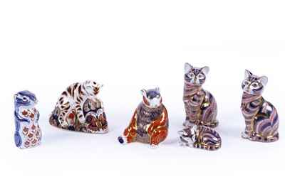 Lot 237 - A collection of six Royal Crown Derby paperweights