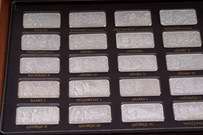 Lot 305 - 1000 Years of British Monarchy silver ingot set