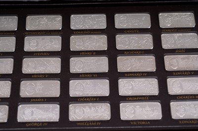 Lot 305 - 1000 Years of British Monarchy silver ingot set