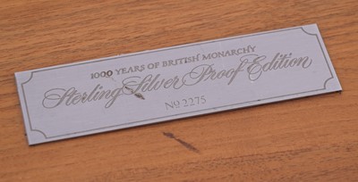 Lot 305 - 1000 Years of British Monarchy silver ingot set