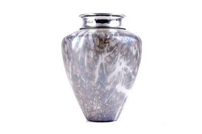 Lot 499 - A 20th Century silver-mounted Royal Brierley Studio vase