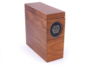 Lot 304 - Peter Scott's British Birds: A collection of thirty-five silver medals in a teak presentation box