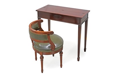 Lot 22 - Jonathan Charles: a 19th Century-style mahogany desk and chair