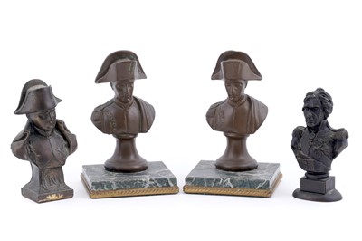 Lot 198 - A collection of bronze busts