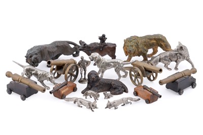 Lot 201 - A collection of metal statues