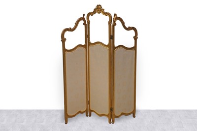 Lot 166 - A Rococo-style three-fold screen