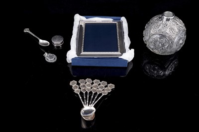 Lot 503 - Silver items, including a photograph frame and a fob medallion