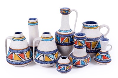 Lot 260 - Uebelacker-Keramik: a collection of ceramic jugs and vases