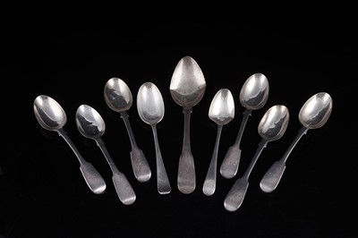Lot 561 - Georgian and Victorian silver teaspoons