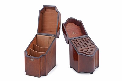 Lot 191 - A Georgian mahogany knife box