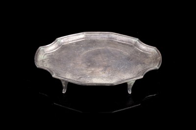 Lot 542 - A Victorian silver card tray