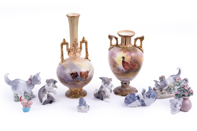 Lot 266 - A collection of ceramics, including Lladro and Herend