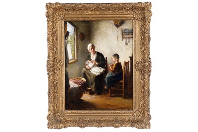 Lot Bernard de Hoog - Mother with baby and child | oil