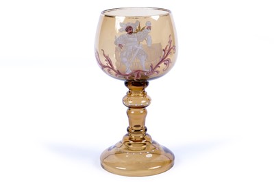 Lot 300 - A substantial German rummer type glass
