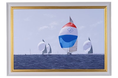 Lot 690 - James Miller - The Return of the J Class Fleet to the Solent 2012 | oil