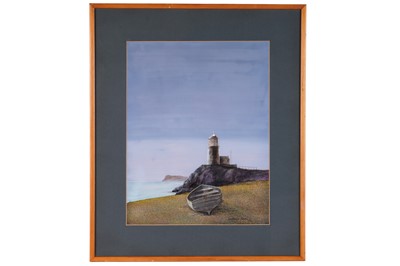 Lot 691 - Laurence Roche - Lighthouse and Boat | gouache