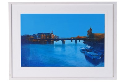 Lot 694 - Glyn Macey -Thames Dawn | mixed media