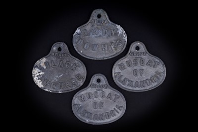 Lot 218 - A selection of early 20th Century cast aluminium fruit/grape crate labels