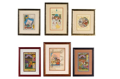 Lot 324 - Six Indian Mughal Udaipur school watercolours