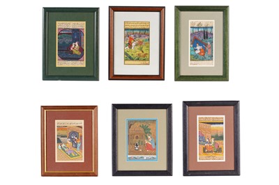 Lot 325 - Six Indian Mughal Udaipur school watercolours