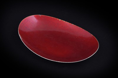 Lot 334 - Tostrup Norway: an enamelled silver dish