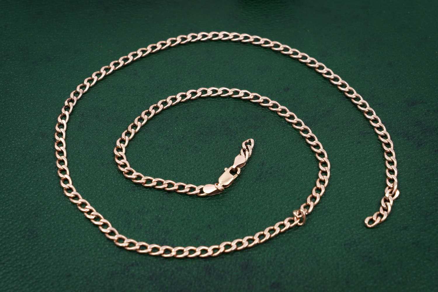 Lot 70 - A 9ct gold curb-link necklace