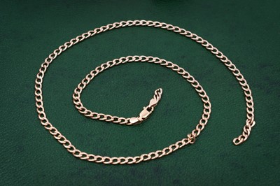 Lot 70 - A 9ct gold curb-link necklace