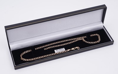 Lot 70 - A 9ct gold curb-link necklace