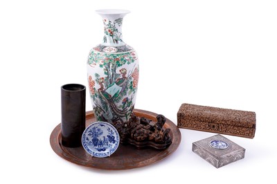 Lot 311 - A contemporary Chinese vase; and other items