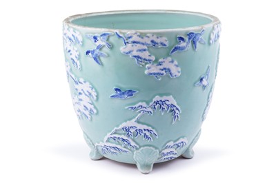 Lot A Japanese Celadon jardiniere