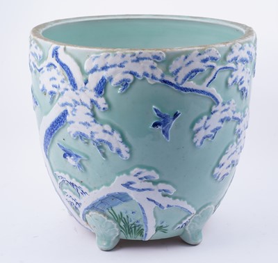 Lot A Japanese Celadon jardiniere