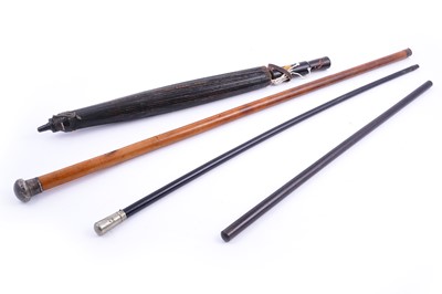 Lot 194 - Two canes; and other items