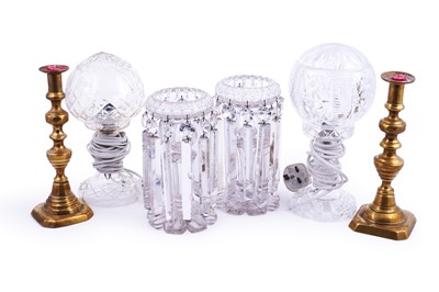 Lot 157 - A collection of lamps and candlesticks
