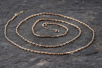 Lot A gold cable link necklace