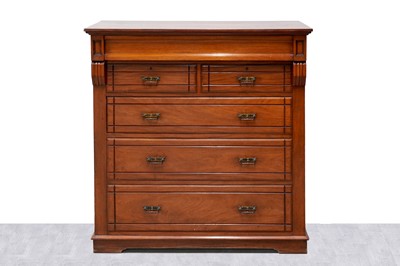 Lot 57 - In the manner of Maple & Co: an Edwardian walnut chest of drawers
