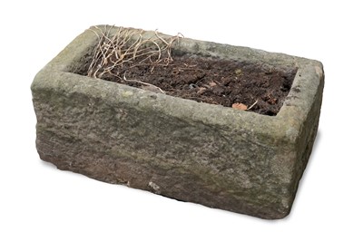 Lot 337 - A roughly hewn sandstone trough