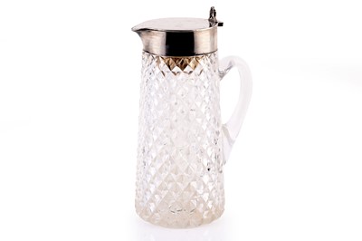 Lot 545 - A late Victorian silver mounted cut glass lemonade or cordial jug