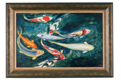 Lot 696 - Roy Stedman - Koi Carp | mixed media
