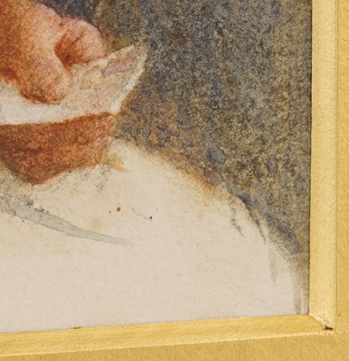 Lot 324 - Frederick James McNamara Evans - Old Fisher Folk | watercolours