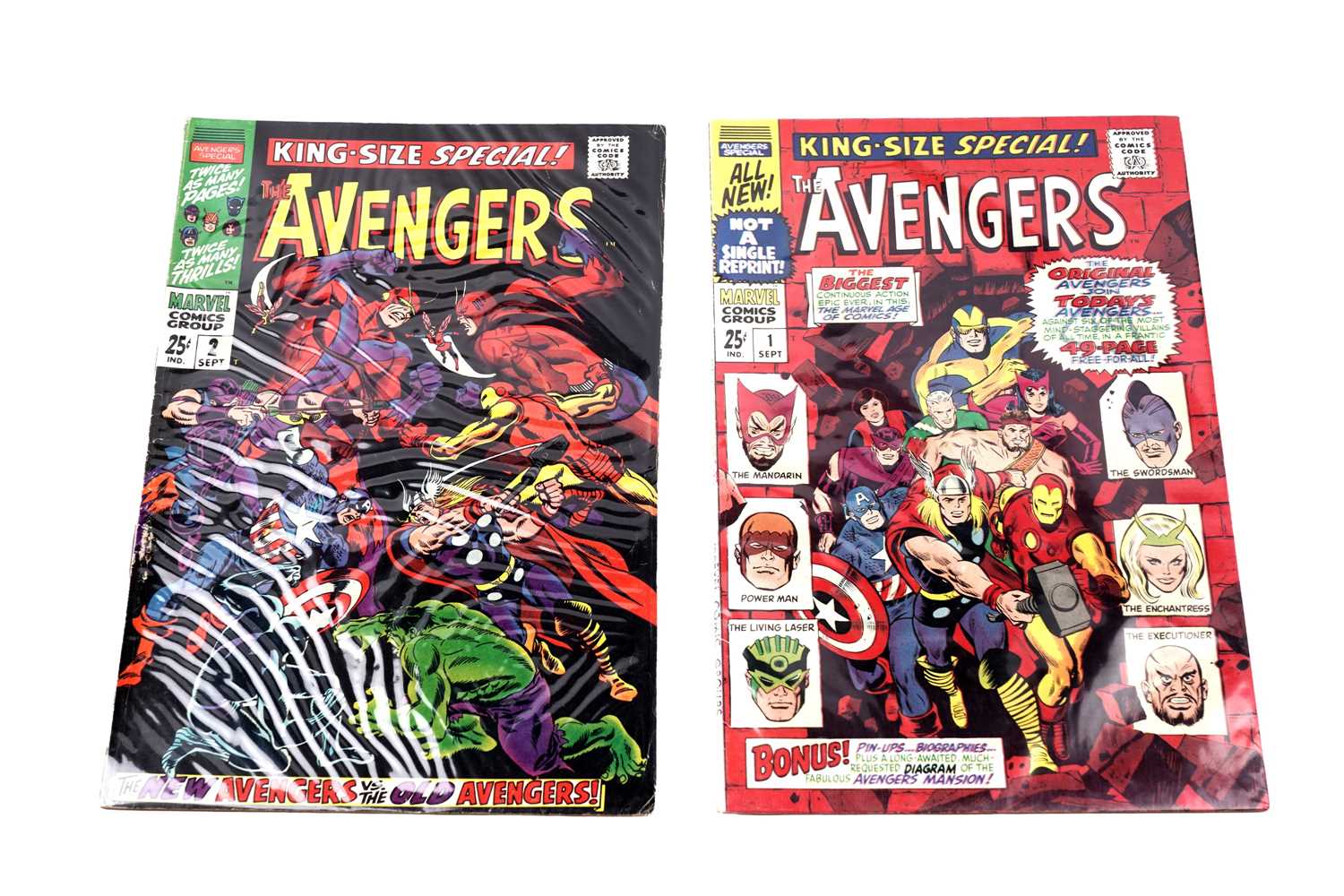 Lot 60 - The Avengers King-Size Annual No's. 1 and 2, by Marvel Comics
