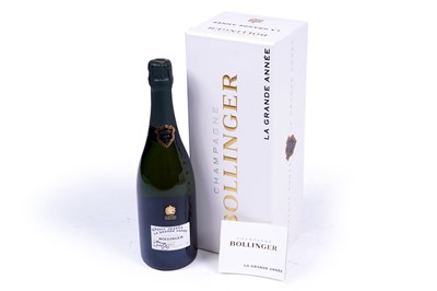 Lot 580 - A bottle of Bollinger Le Grande Année Champagne 2000 signed by Joanna Lumley