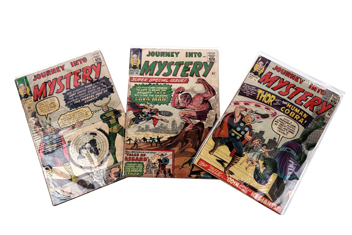 Lot 67 - Three issues of Journey Into Mystery, by Marvel Comics
