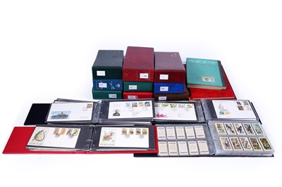 Lot 380 - A collection of stamps, First Day Covers and cigarette cards