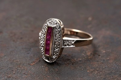 Lot An Edwardian Revival ruby and diamond ring