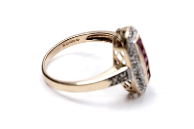 Lot 88 - An Edwardian Revival ruby and diamond ring