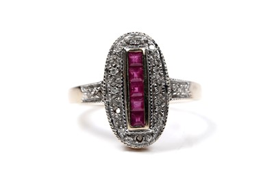 Lot 88 - An Edwardian Revival ruby and diamond ring