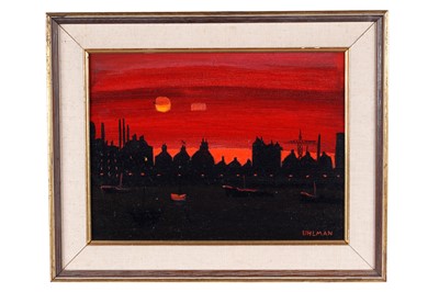 Lot Fred Uhlman - Red Sky | oil