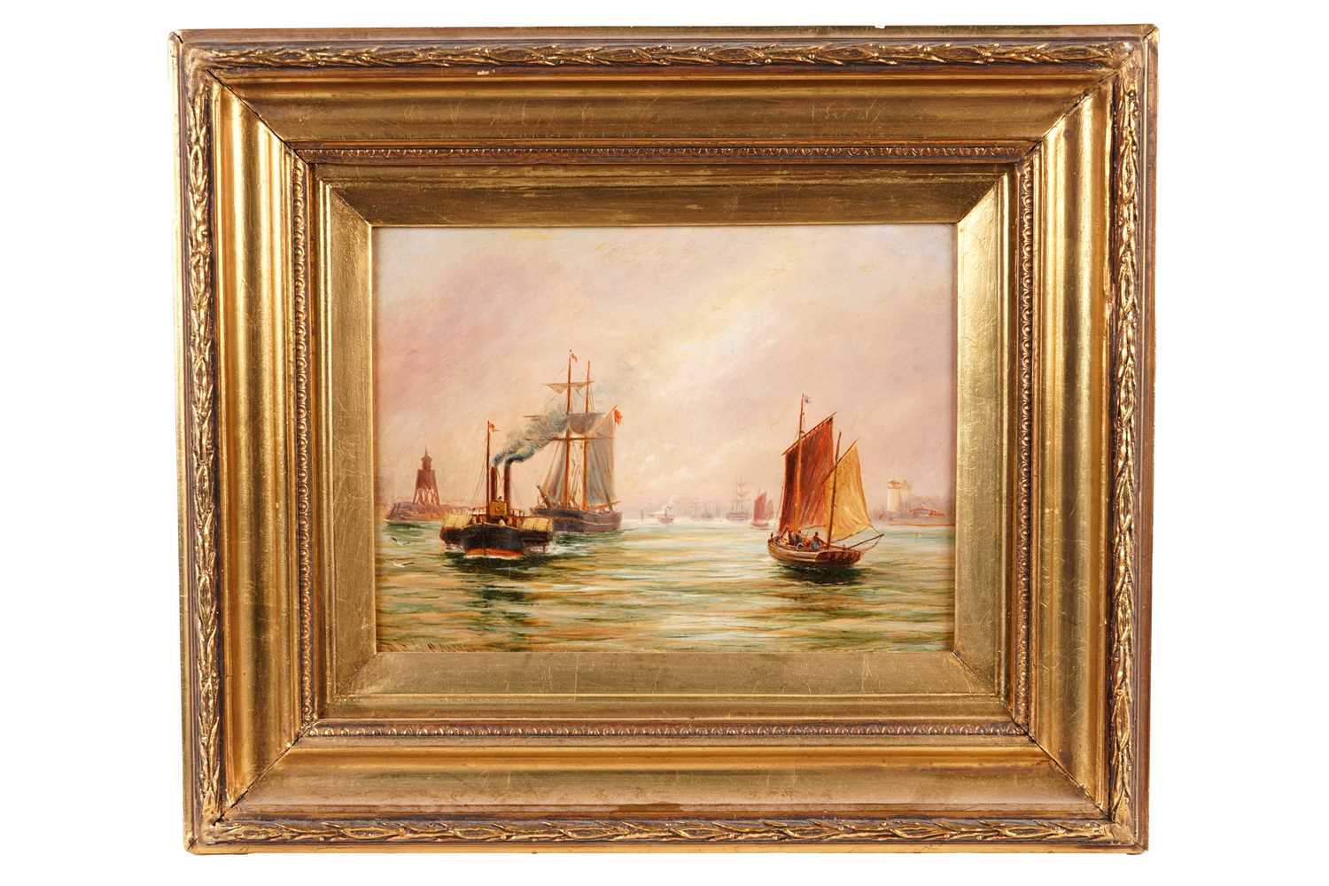 Lot 330 - Bernard Benedict Hemy - North Shields shipping view | oil